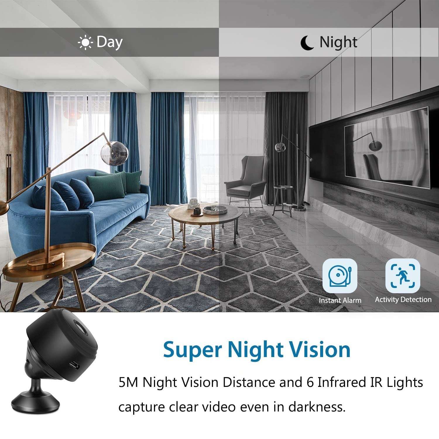 Mini Wireless Magnetic Security Camera | Spy Mini Camera Wireless Cctv Audio Video Wifi Camera  security camera Mini 1080P Wireless Magnetic Camera