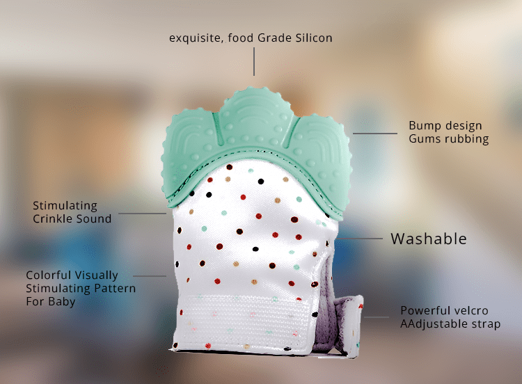 Molar Teething Toys for Infants Teether Pain Silicone Toy - Teething Gloves For Babies Teething Gloves For Babies