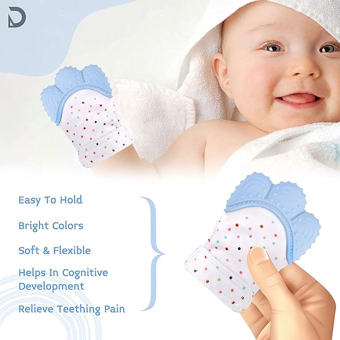 Molar Teething Toys for Infants Teether Pain Silicone Toy - Teething Gloves For Babies Teething Gloves For Babies