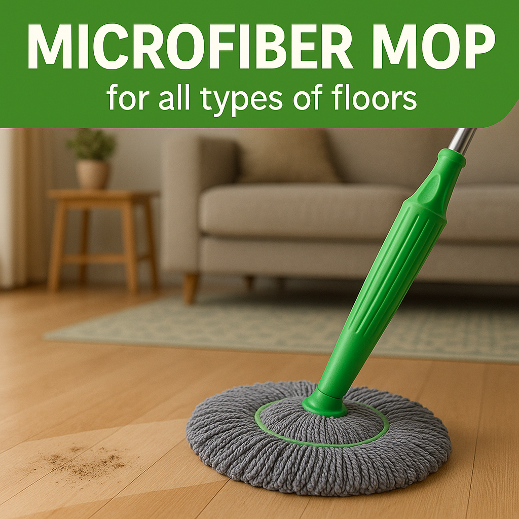 Mop Cleaning Floor Washing Spinning Microfiber Twisting Mop - Self-twisting Water Rotating Mop