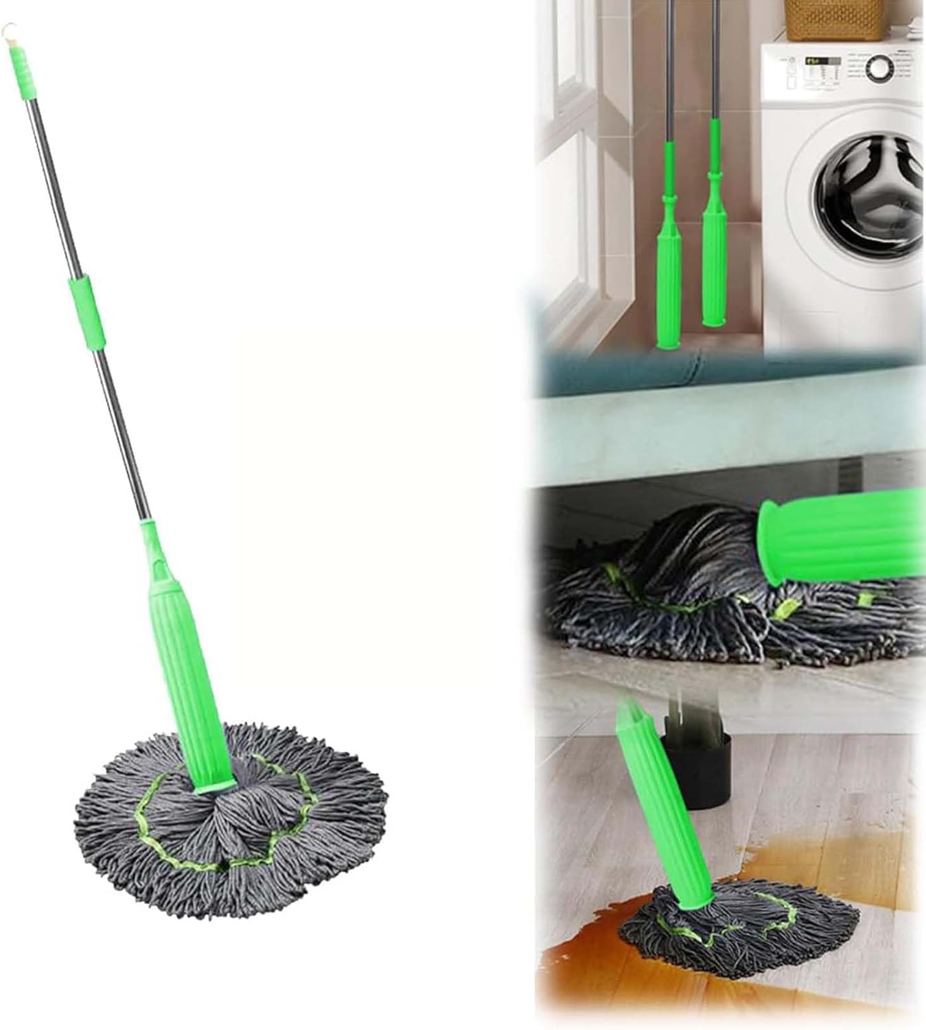 Mop Cleaning Floor Washing Spinning Microfiber Twisting Mop - Self-twisting Water Rotating Mop