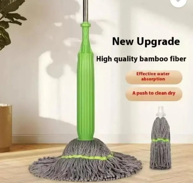 Mop Cleaning Floor Washing Spinning Microfiber Twisting Mop - Self-twisting Water Rotating Mop