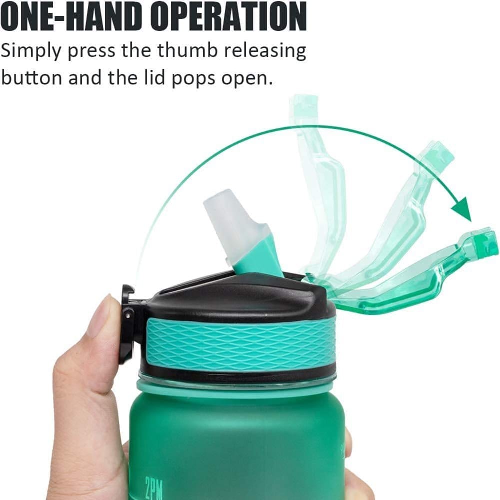 Motivational Water Bottle | Water Bottles 2 Litre Stainless Steel Drinking Bottle Gym Sipper Travel Motivational Water Bottle