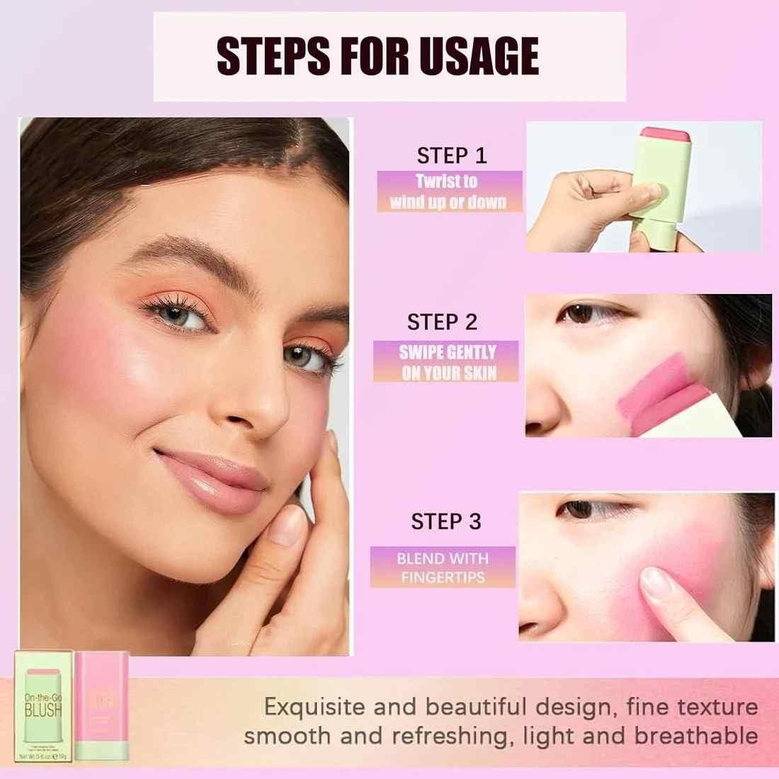 Multi-Use Makeup Blush Solid Moisturizer Stick Multi-Use Makeup Blush Solid Moisturizer Stick