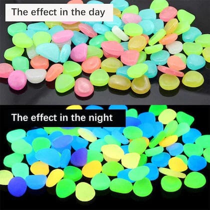Multicolor Glowing Pebbles | Rocks For Rock Garden Pebbles White Stones Decorative Pebble Stone Multicolor Glowing Pebbles