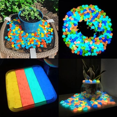 Multicolor Glowing Pebbles | Rocks For Rock Garden Pebbles White Stones Decorative Pebble Stone Multicolor Glowing Pebbles