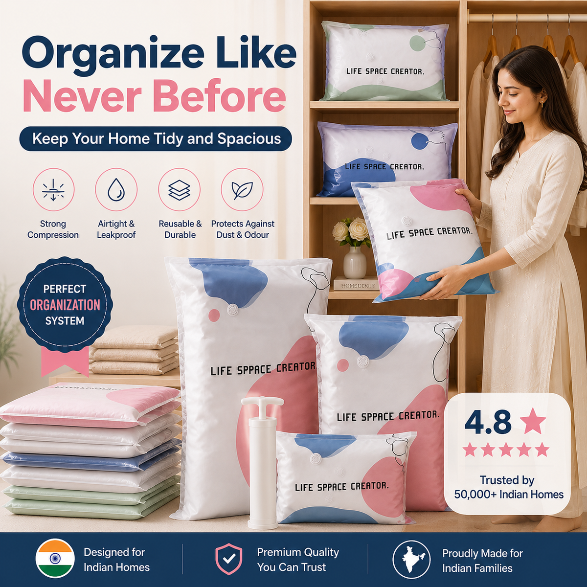 Vacuum Storage Bags – Press & Seal