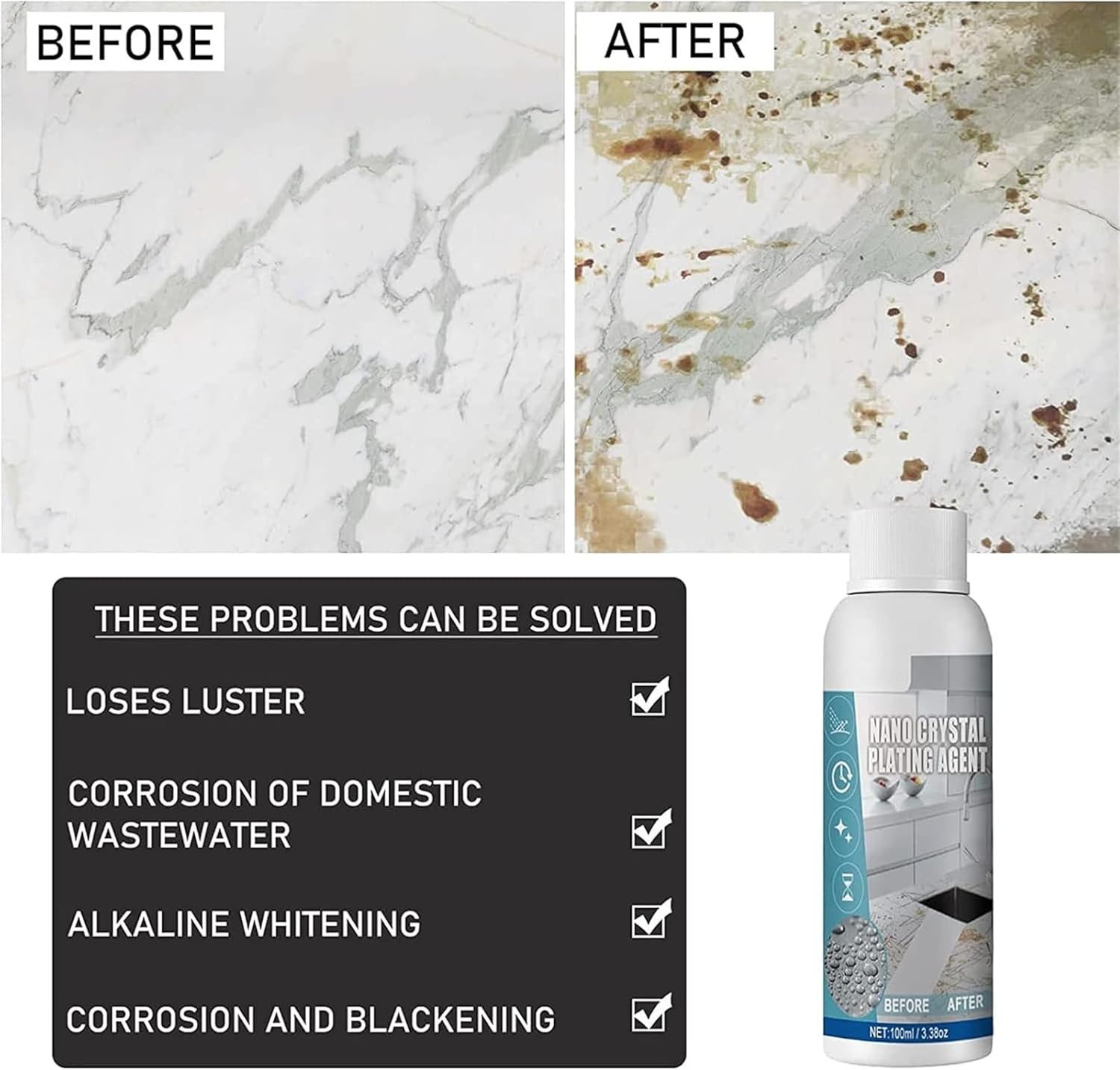 Nanocrystal Plating Agent (Pack of 2) | Floor Cleaner Tile Cleaning Liquid Marble Cleaner Polishing - Nanocrystal Plating Agent (Pack of 2)