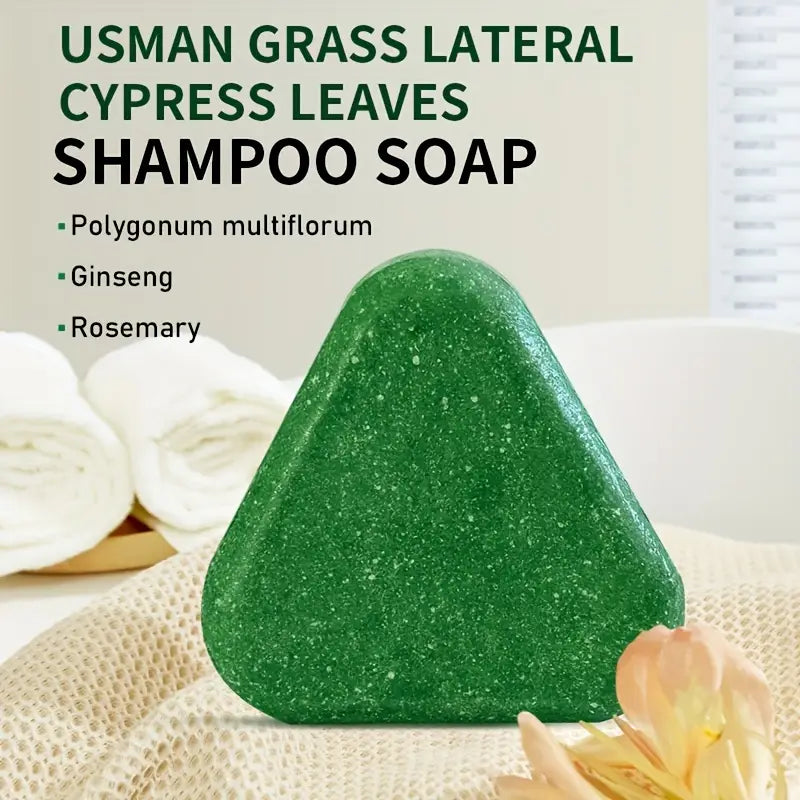 Nature Triangle Shampoo Bar (Set of 2) | Hair Care Natural Shampoo herbal Medical Soap Bar Hair Products Pack of 2 Nature Triangle Shampoo Bar (Set of 2)