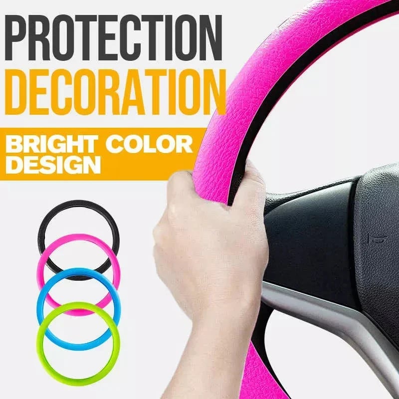 Non-slip Silicone Steering Wheel Protector | Steering Wheel Car Cover Driving Automotive Silicone Protector - Green - Non-slip Silicone Steering Wheel Protector