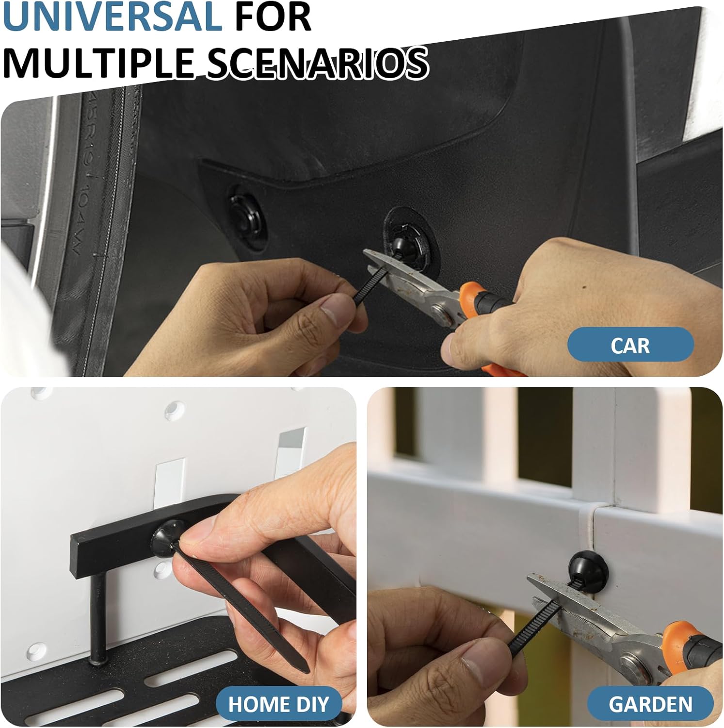 Nylon Tie Buckle Fastener (Pack of 20) | Cable Ties Zip Electrical Wiring Zippy Tie Nylon Cables Wire Holder - Nylon Tie Buckle Fastener (Pack of 20)