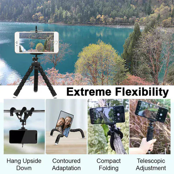 Octopixo  Flexible Mini Octopus Tripod | Tripod For Phone Camera Mobile Holder Mount Smartphone Flexible Octopixo Flexible Mini Octopus Tripod