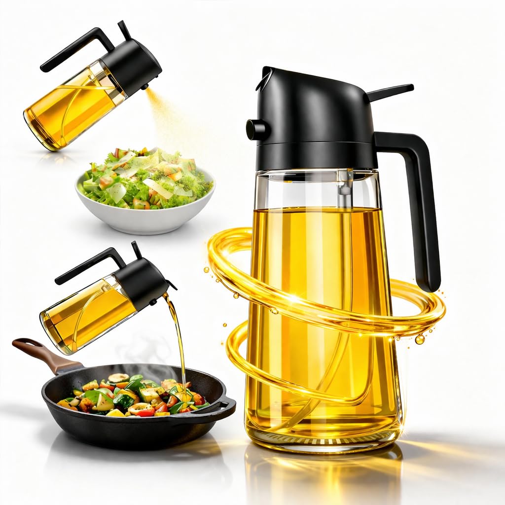 Oil Dispenser And Sprayer | Oil Dispenser Cooking Food Canister Container Oil Bottle For Kitchen Oil Dispenser And Sprayer