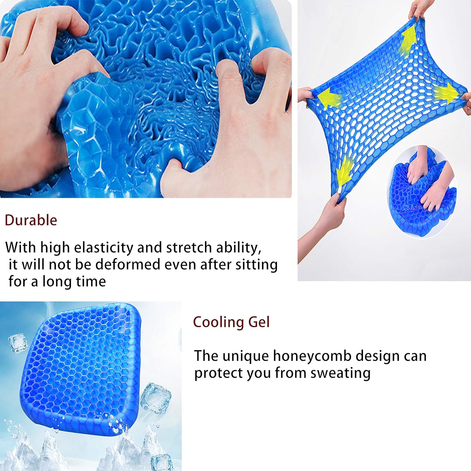 Orthopedic Gel Seat Cushion Chair Lumbar Support Cushion Orthopedic Gel Seat Cushion