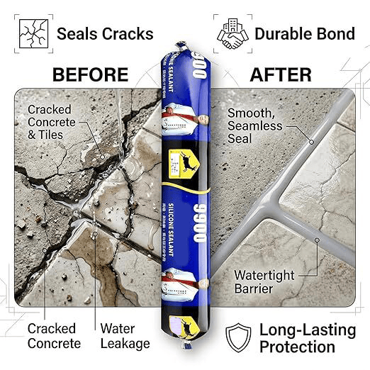 PermanentFlexeal (Pack of 2) | Silicone Sealant Water Resistant Adhesive Waterproofing Solution PermaFlexey Waterproof Silicone Sealant (Pack of 2)