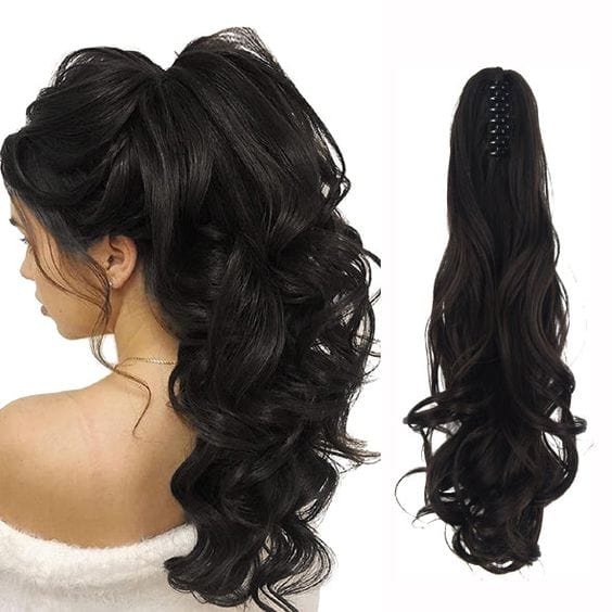 Ponytail Hair Extension | Pony Tail Hair Extensions Bun Hairstyle Extension Hair Ponytail Hair Extension 18 Inch Long (Free Hair Bun)