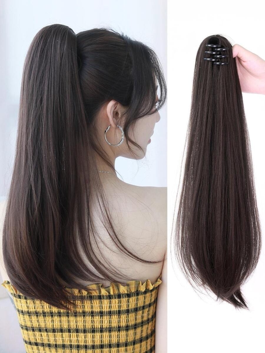 Ponytail Hair Extension | Pony Tail Hair Extensions Bun Hairstyle Extension Hair Ponytail Hair Extension 18 Inch Long (Free Hair Bun)