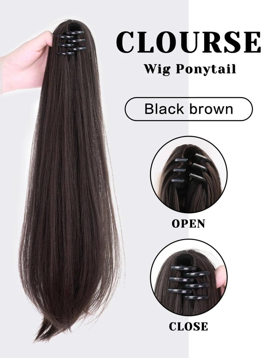 Ponytail Hair Extension | Pony Tail Hair Extensions Bun Hairstyle Extension Hair Ponytail Hair Extension 18 Inch Long (Free Hair Bun)