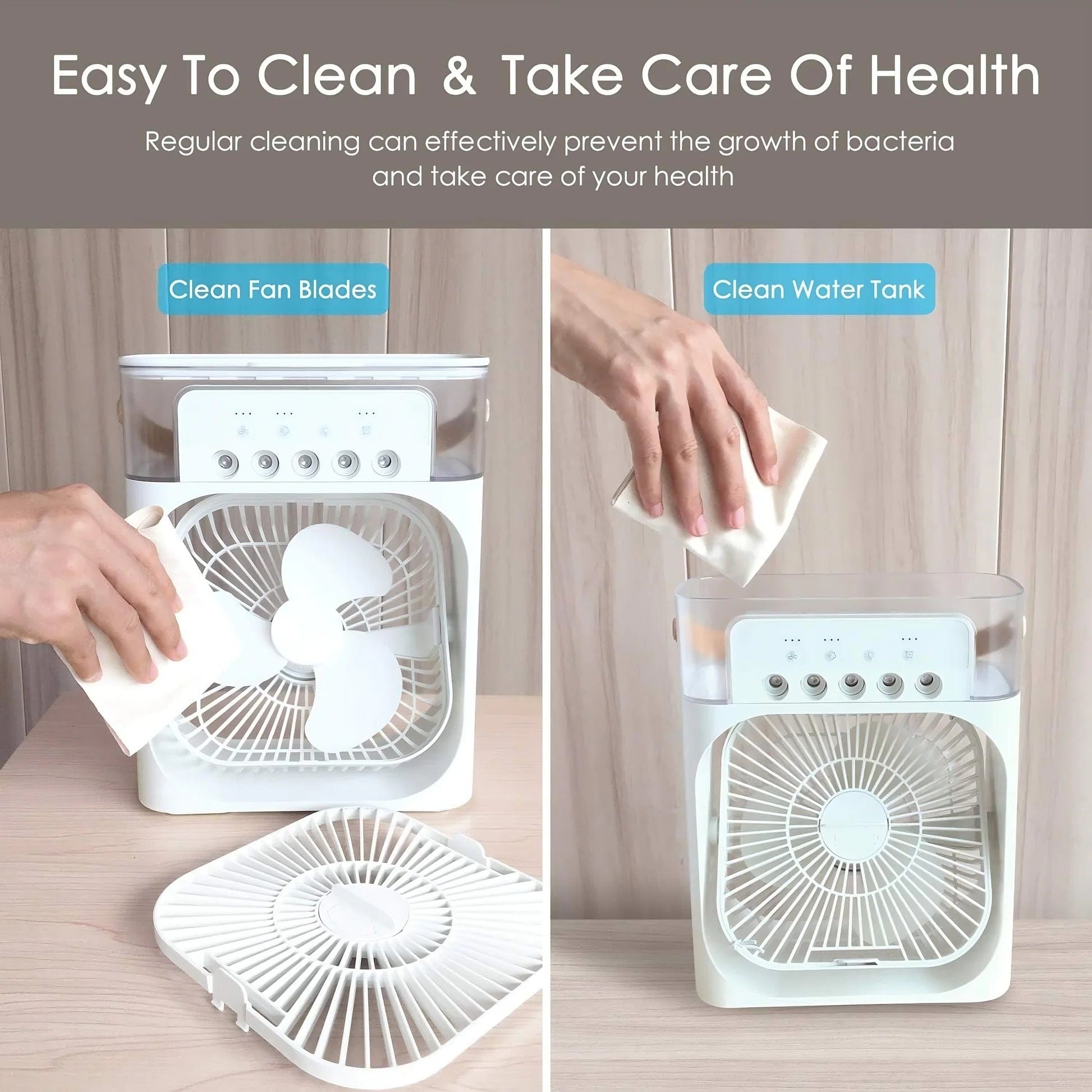 Portable 4-in-1 Mini Air Cooler Fan Portable 4-in-1 Mini Air Cooler Fan