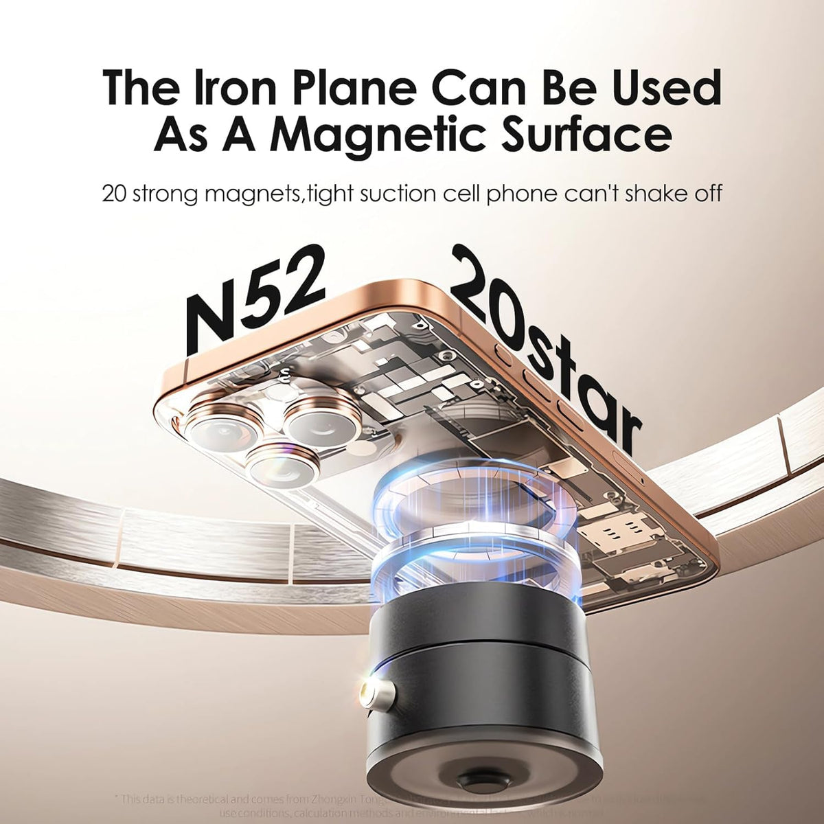 Portable Magnetic Phone Holder | Phone Stand Holder Car Mobile Vaccum Suction Magnetic Holder Portable Magnetic Phone Holder