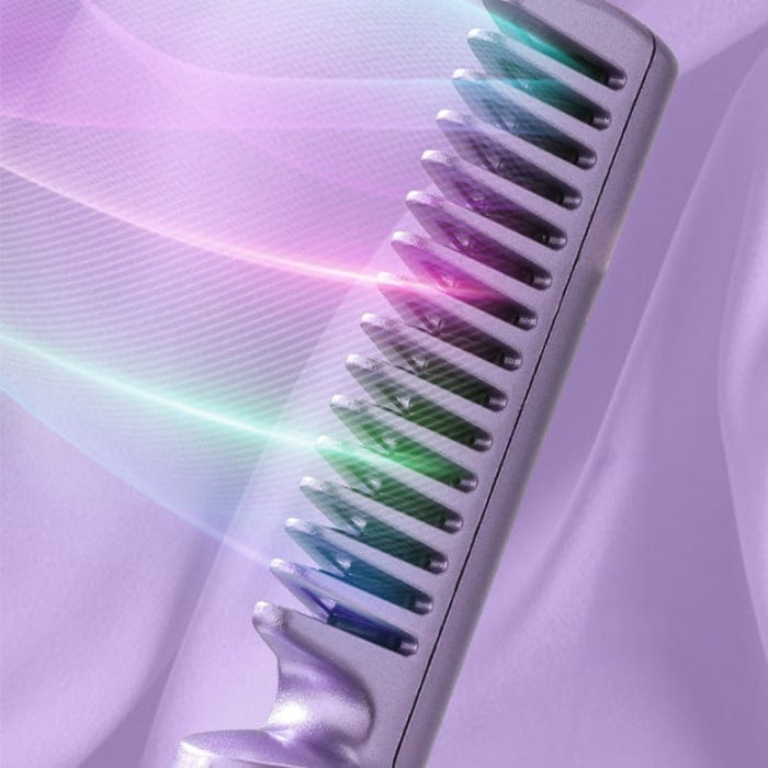 Portable Mini Hair Straightener Brush Comb Straightining Brush With Comb Portable Mini Hot Hair Brush
