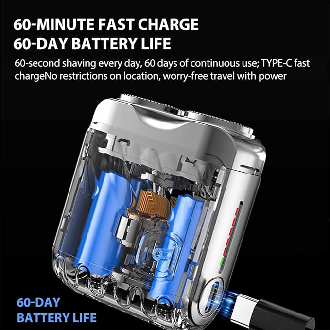 Portable Rotary Dual Ring Electric Shaver Portable Rotary Dual Ring Electric Shaver