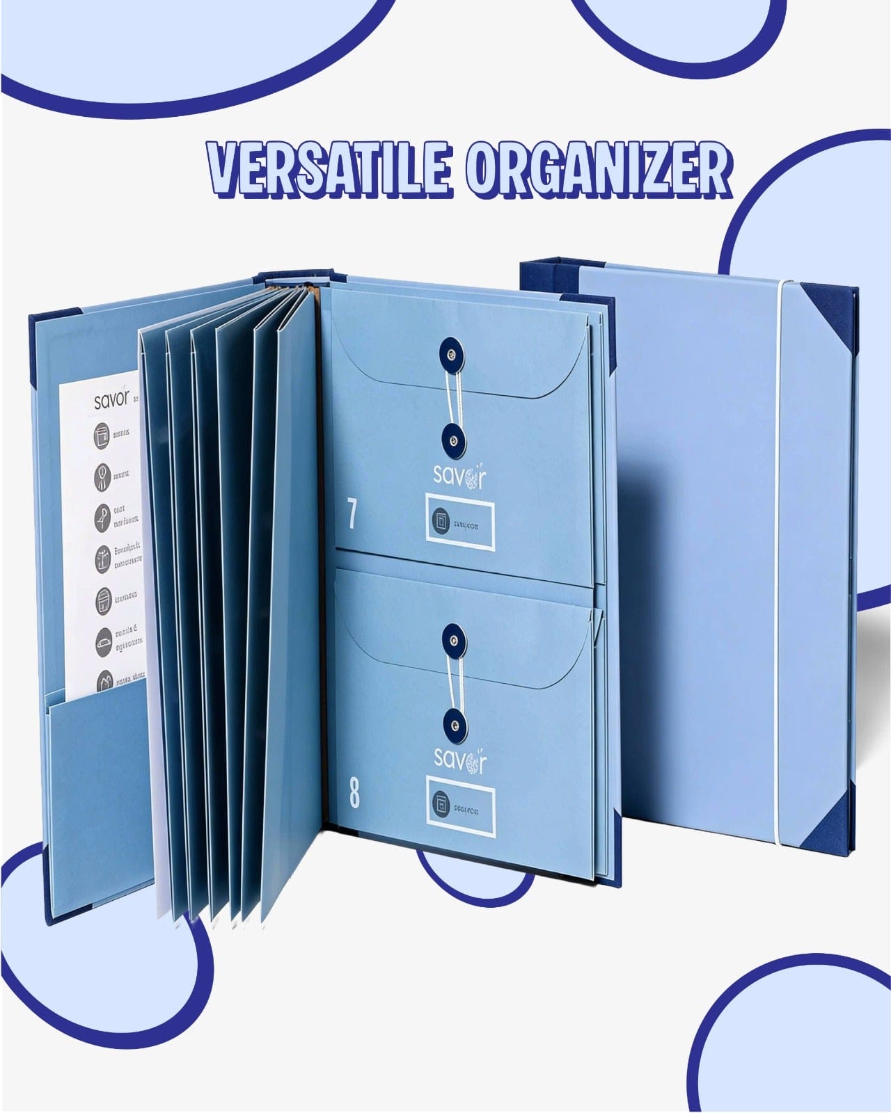 Premium Folio Document Organizer | File Folder Documents Organizer Office Files Envelopes Paper Binder Premium Folio Document Organizer