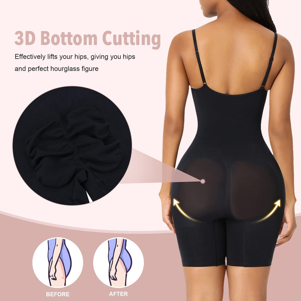 Premium Full Body Cotton Shapewear | Jump Suit One Piece For Women Fashion Sleeveless Jumpsuits - S / Black - Premium Full Body Cotton Shapewear