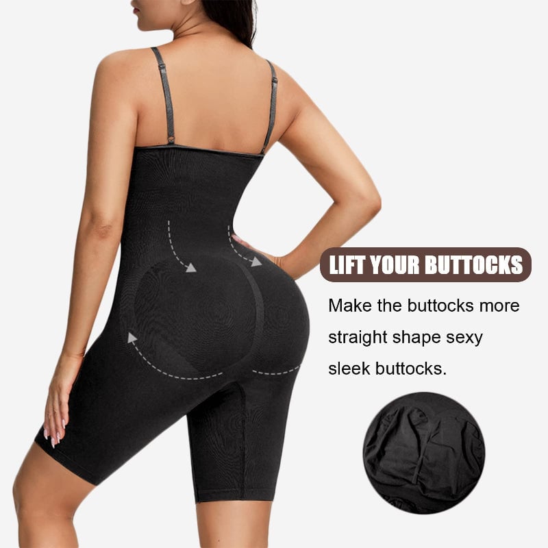Premium Full Body Cotton Shapewear | Jump Suit One Piece For Women Fashion Sleeveless Jumpsuits - S / Black - Premium Full Body Cotton Shapewear