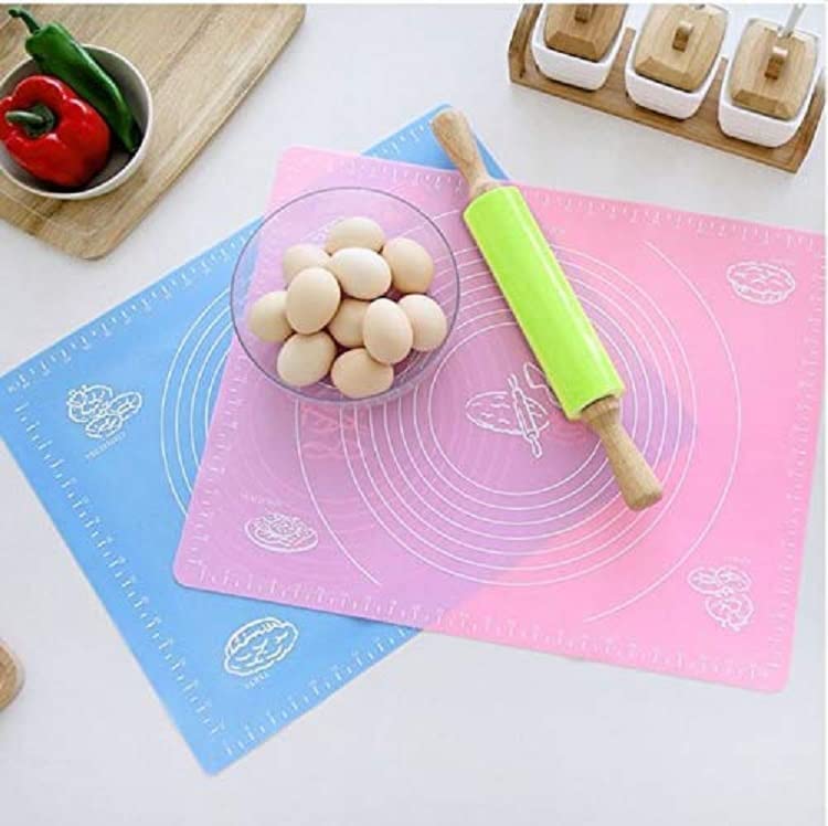 🫓 Premium Non-Stick Silicone Roti Rolling Mat | Rolling Pin Silicone Mat Non Stick Chapati Baking Mats - Blue - 🫓 Premium Non-Stick Silicone Roti Rolling Mat