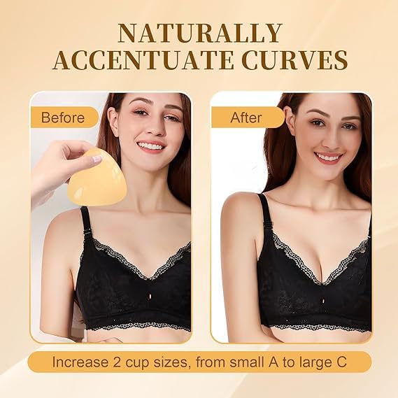 Push-up Sticky Breast Pads | Sports Bra Brassiere Push Up Bra Padding Pads Bra Cups - A Cup (Fits 32A-32B-34A-36A-38A) - Push-Up Sticky Breast Size up Pads