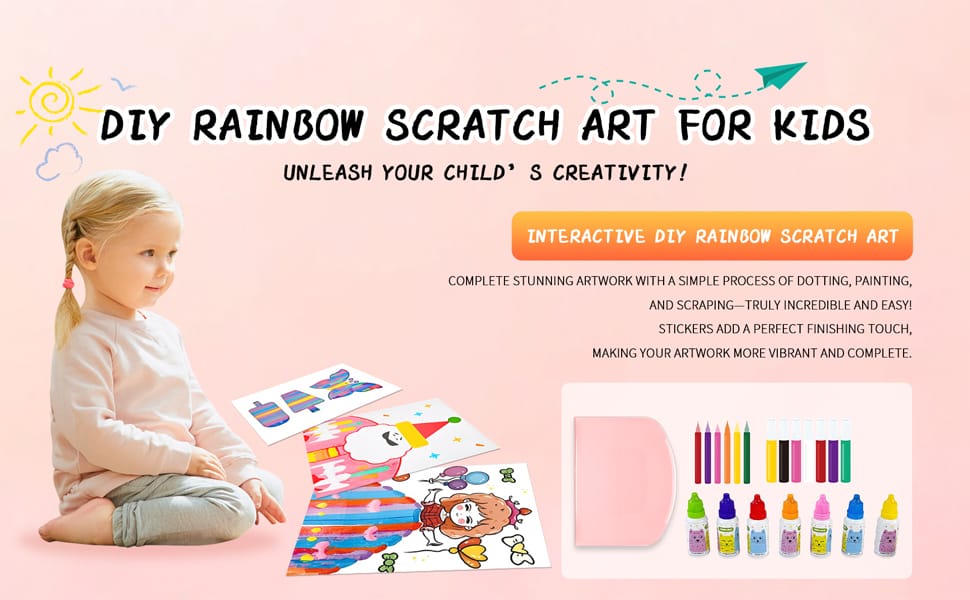 Rainbow Dot Painting (105 Pcs / 3 Box) | Painting Ideas Art Abstract Artwork Fine Atistic Dot Paintings Squeegee Rainbow Dot Painting Kit (105 Pcs / 3 Box)