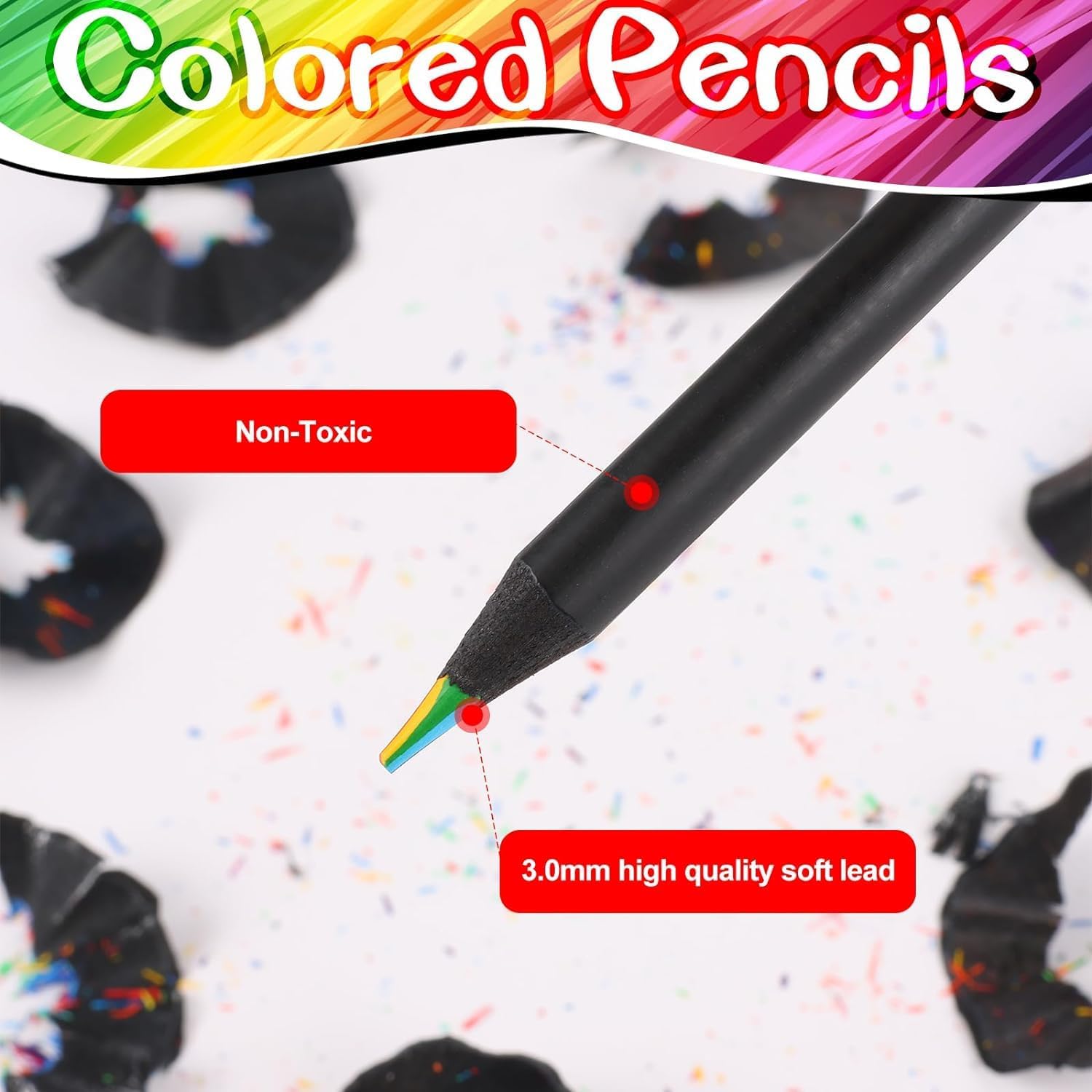 Rainbow Pencils | Pencil Colour Colors 12 Colored Pencil Colouring Rainbow Pencils 12 Pieces