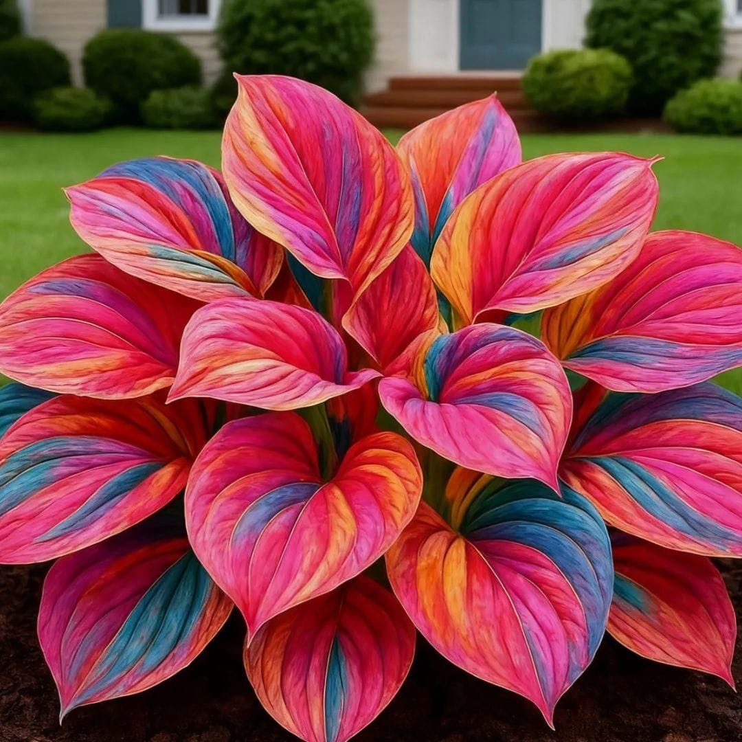 Rare Multicolor Hosta Seeds | Flower Garden Organic Seeds Rare Plants Flowers Bed Rare Multicolor Hosta Seeds+Plant Growth Serum Free
