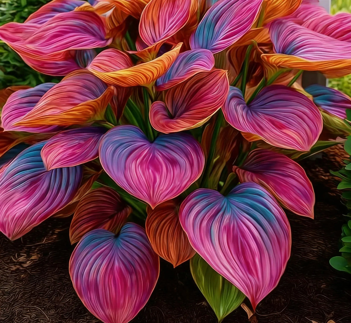 Rare Multicolor Hosta Seeds | Flower Garden Organic Seeds Rare Plants Flowers Bed Rare Multicolor Hosta Seeds+Plant Growth Serum Free