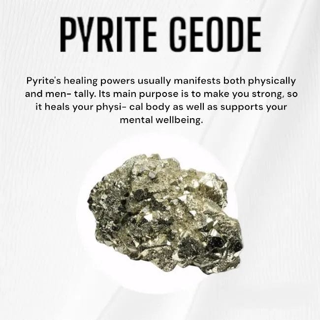 Raw Pyrite Geode Stone | Pyrite Bracelet Stone Rings Crysals Gemstones For Healing Raw Pyrite Geode Stone