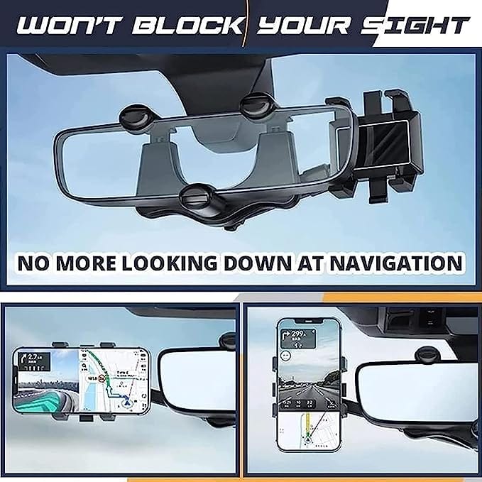 Rearview Mirror Phone Holder | Mobile Stand Phone Holder Cell Clip Holder Rearview Mirror Phone Holder