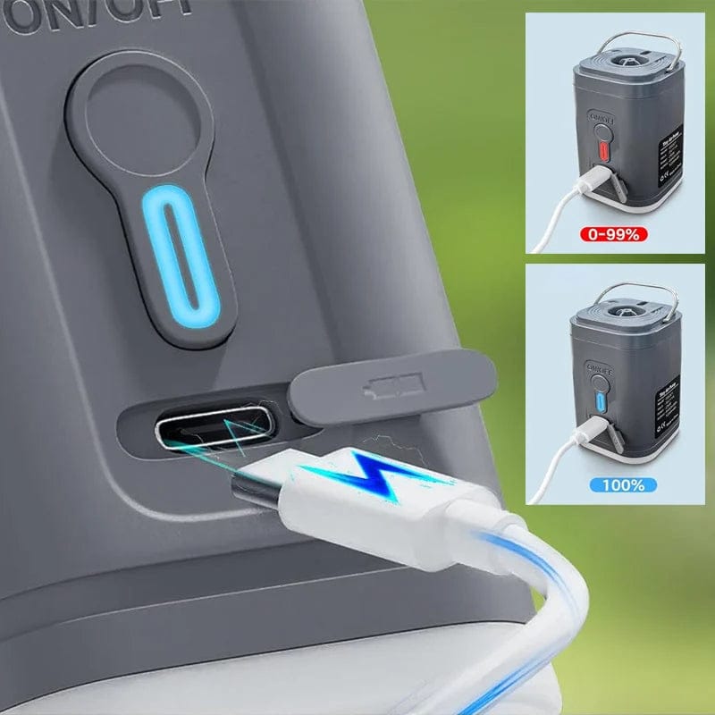 Rechargeable Camping Air Pump | Led Light Recargable Camping Compact Lights Portable Inflation Rechargeable Camping Air Pump