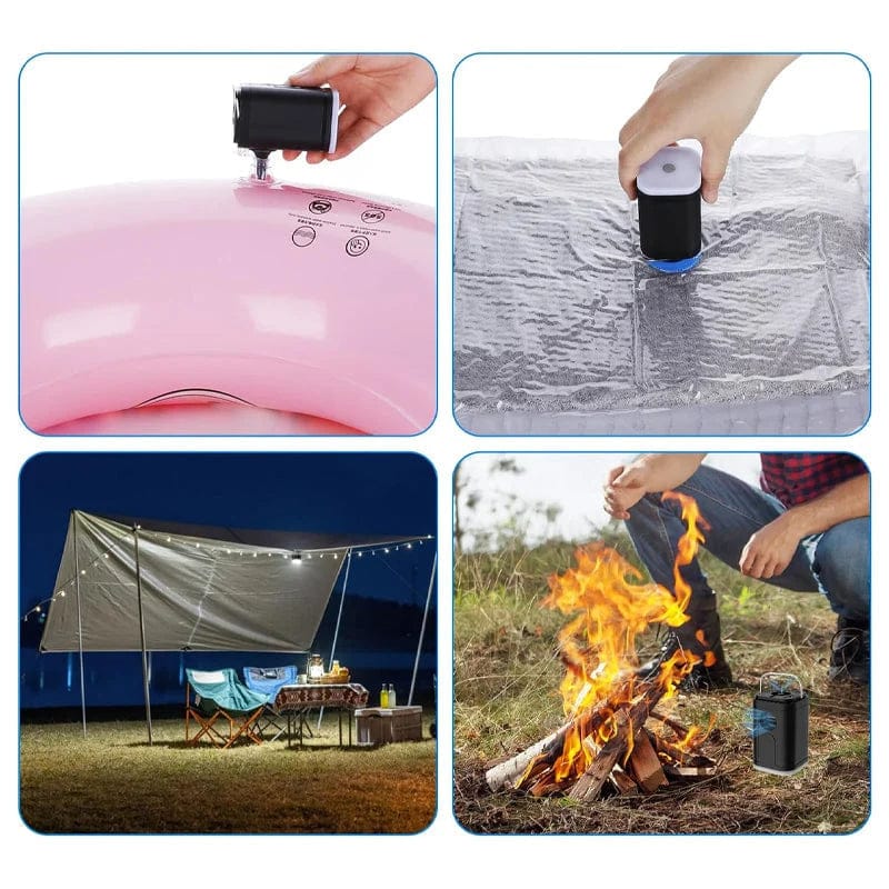 Rechargeable Camping Air Pump | Led Light Recargable Camping Compact Lights Portable Inflation Rechargeable Camping Air Pump