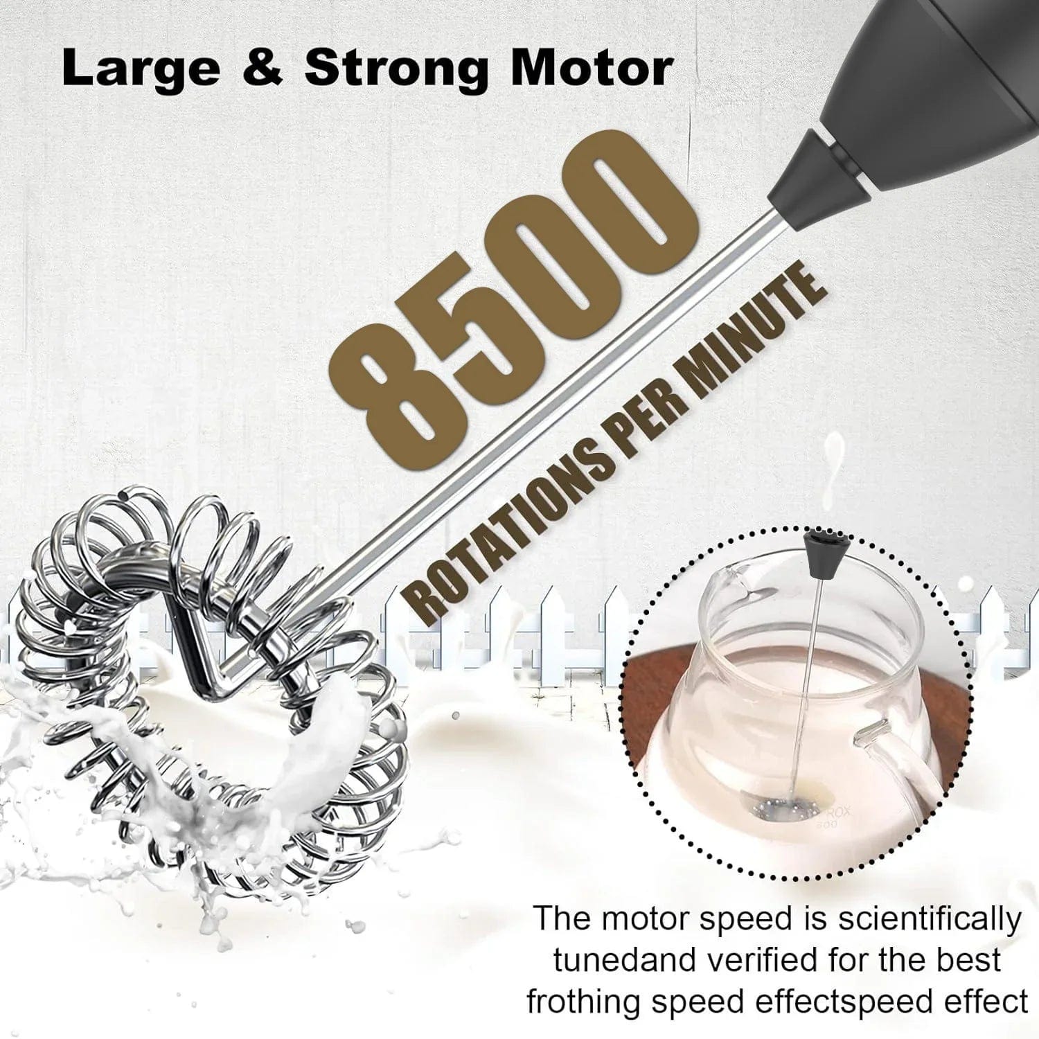 Rechargeable Milk & Coffee Frother Blender Milk Frothing Electric Coffee Whisk Mixer Rechargeable Milk & Coffee Frother