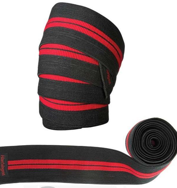 Red Line Knee Wraps (Set of 2) | Knee Wraps Lever Belt Fitness Powerlifting Knee Wrap Gears - Knee Wrap - Red Line Knee Wraps (Set of 2)