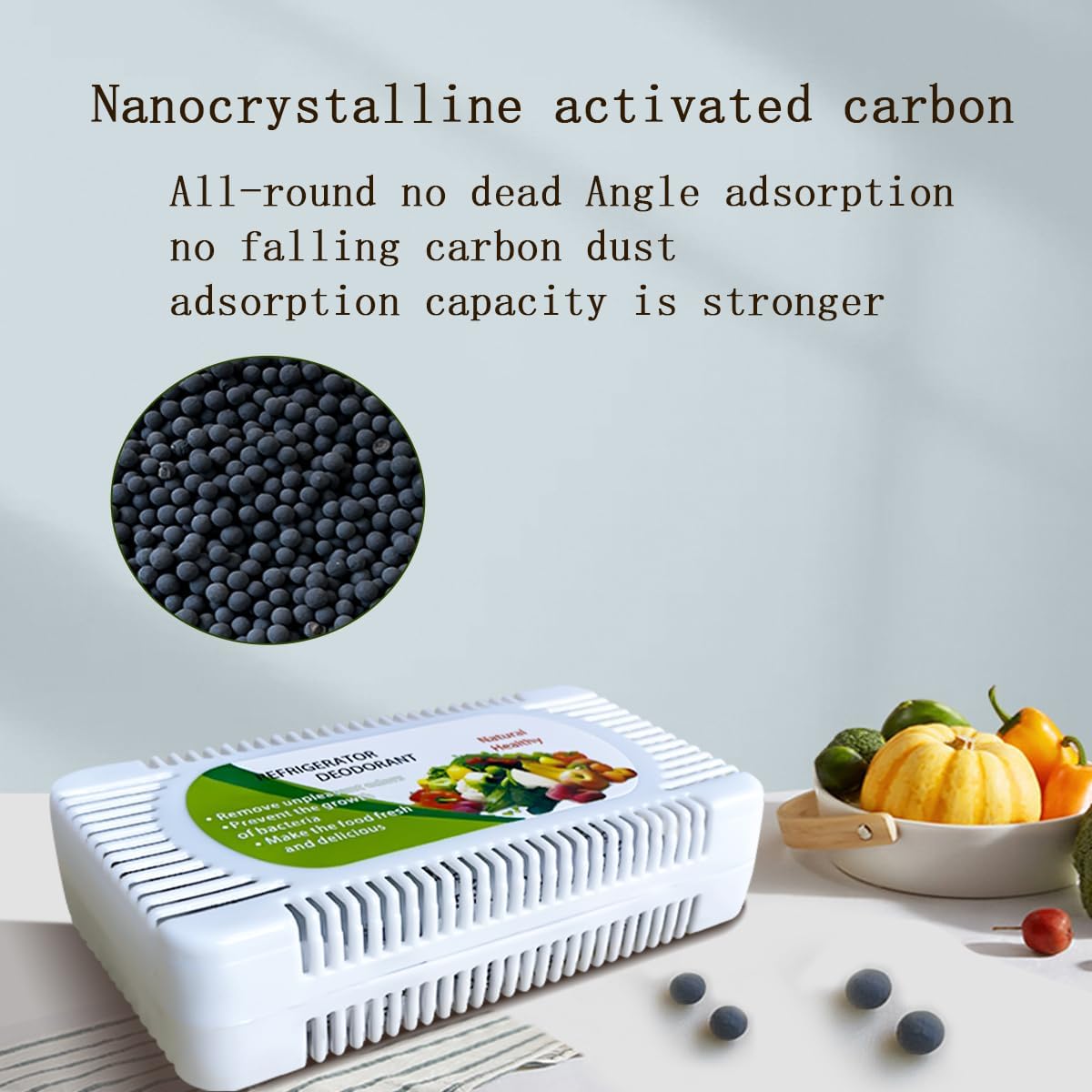 Refrigerator Deodorizer (Set of 2) | Air Freshner Refrifirator Fridge Deodizer Odor Absorber Fragnance Refrigerator Deodorizer (Set of 2)