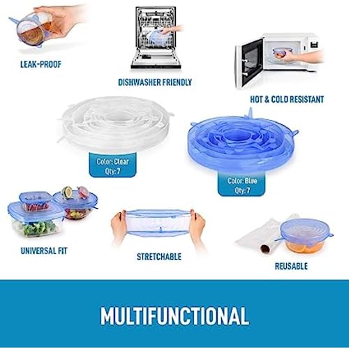 Reusable Silicone Stretchable Lids (6 Pcs Pack) Reusable Silicone Stretchable Lids (6 Pcs Pack)