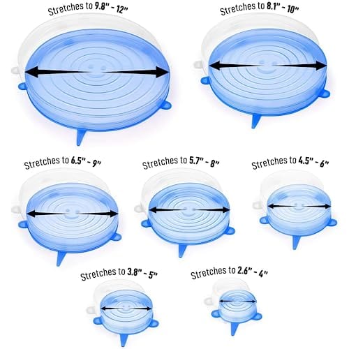 Reusable Silicone Stretchable Lids (6 Pcs Pack) Reusable Silicone Stretchable Lids (6 Pcs Pack)