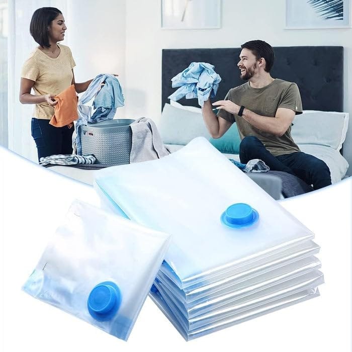 Reusable Vacuum Storage Bags (Set of 10) | Vacuum Bags Clothes Storage Bag Seal Pack For Travel Reusable Vacuum Storage Bags (Set of 5)