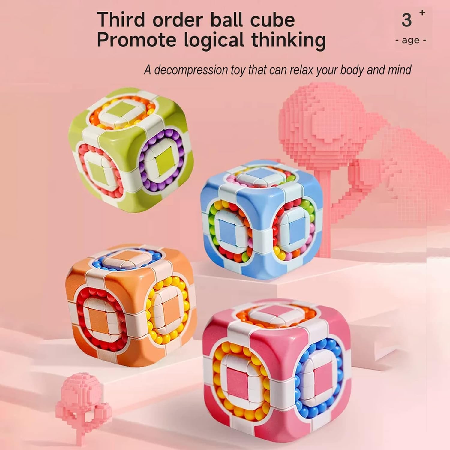 Rubik Cube Toy | Fidget Toys Cube Puzzle Toy Magic Fun Brain Toys - Rubik Cube Toy