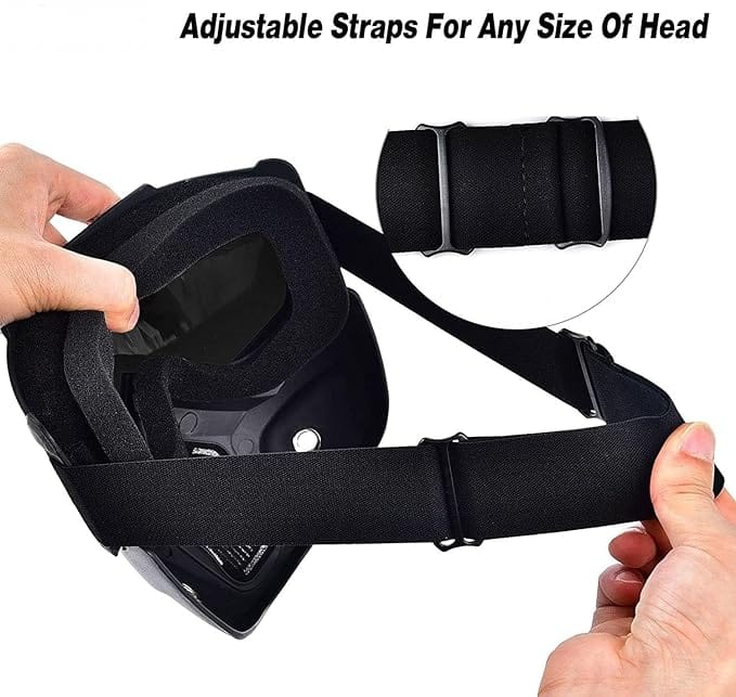 Safety Goggles UV Protective Glasses Face Shield Black Face mask - Outdoor Goggle Mask RIDING MASK Outdoor Goggle Mask