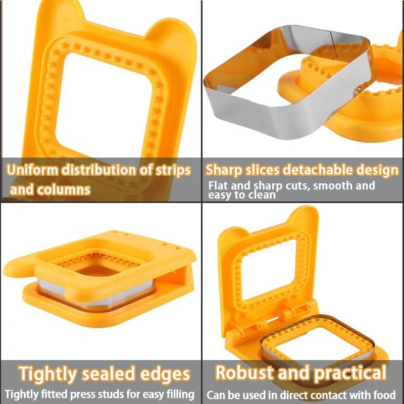 Sandwich Molds Cutter and Sealer | Shape Mini Cutter Sandwich Bread Shapes Cutter Set  Sandwich Molds Cutter and Sealer