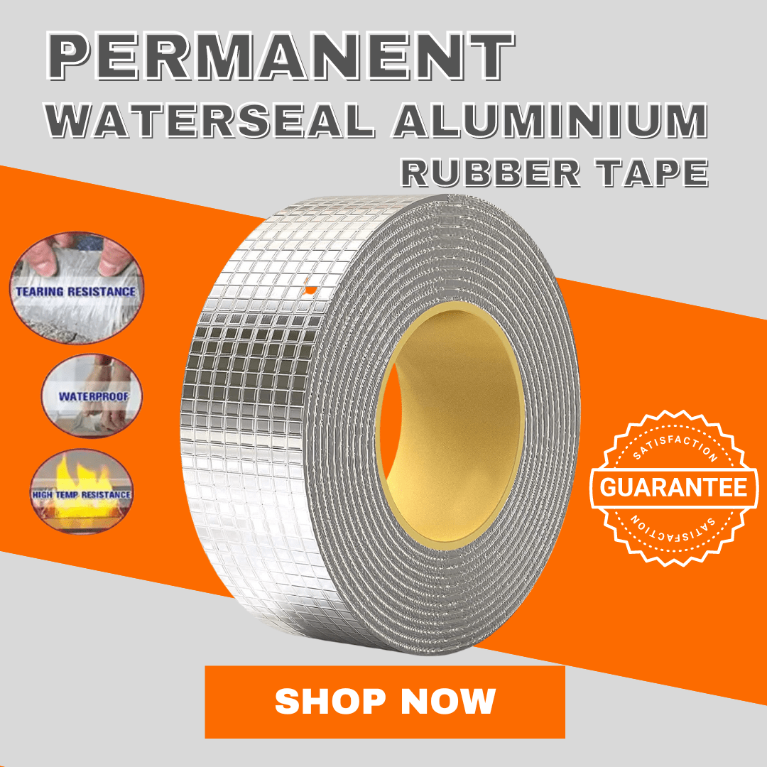 Sealora | Adhesive Waterproof Leakage Tape Aluminium Foil Pipe Repair Tape Leakproof Extra Long Roll Tapexel Waterseal Aluminium Tape