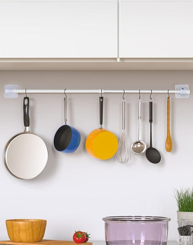 Self Adhesive Hook | Wall Hook Hanger Hanging Curtain On Wall Self Adhesive Hook (Pack of 4)